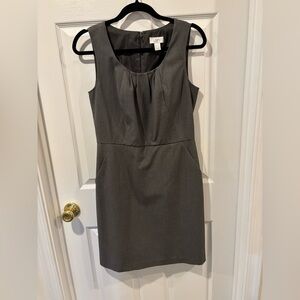 LOFT Charcoal Sheath Dress